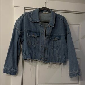 Classic Blue Cropped Jean Jacket
